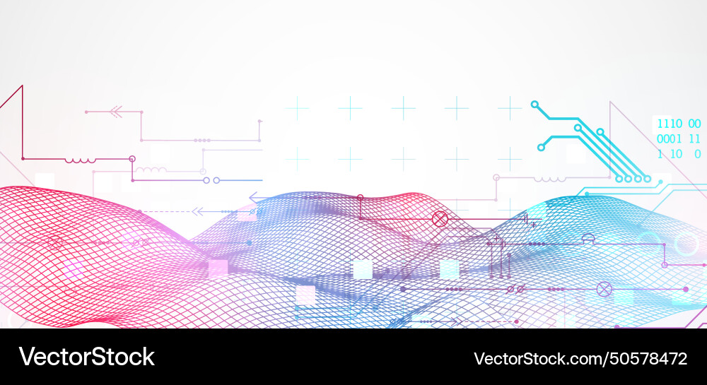 Wireframe big data concept abstract digital Wireframe big data concept abstract digital vector image