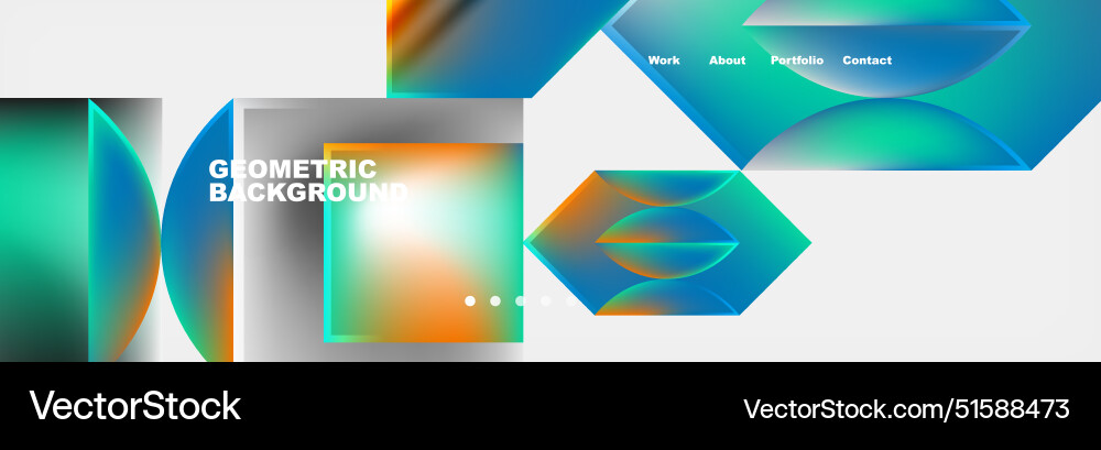 Abstract geometric shapes web design page vector image