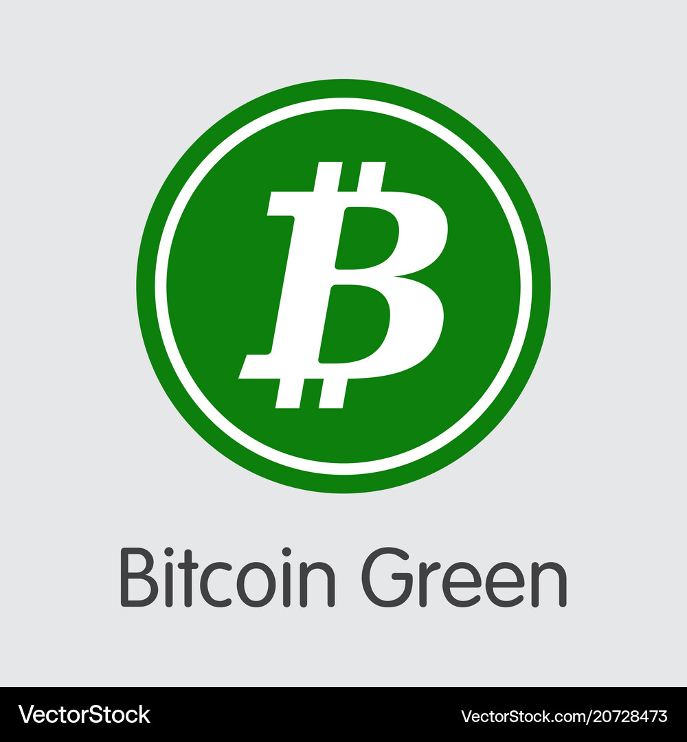 Bitcoin green - cryptocurrency coin image – Royalty-Free Vector |  VectorStock