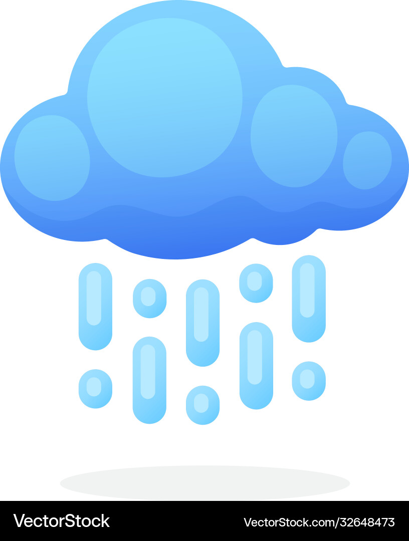 Cloud with rain Royalty Free Vector Image - VectorStock