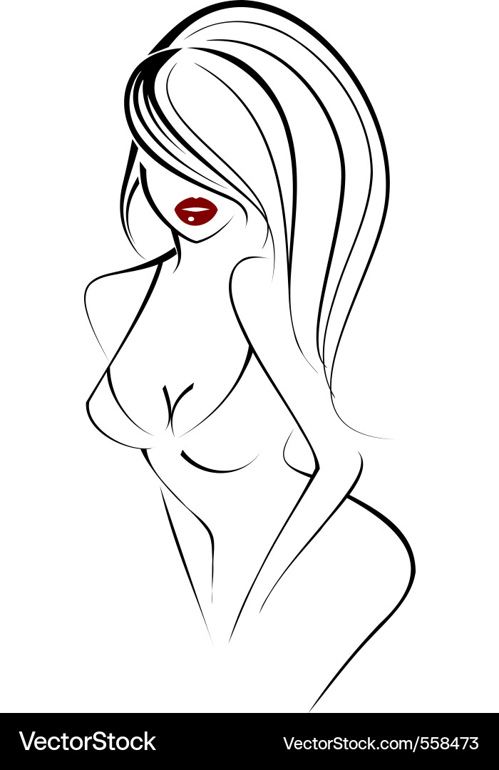 Elegant Girl Portrait vector image