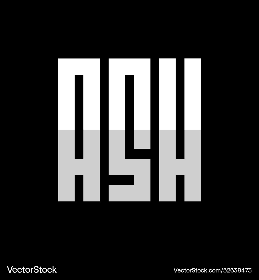 Initial letter ash logo design – Royalty-Free Vector | VectorStock