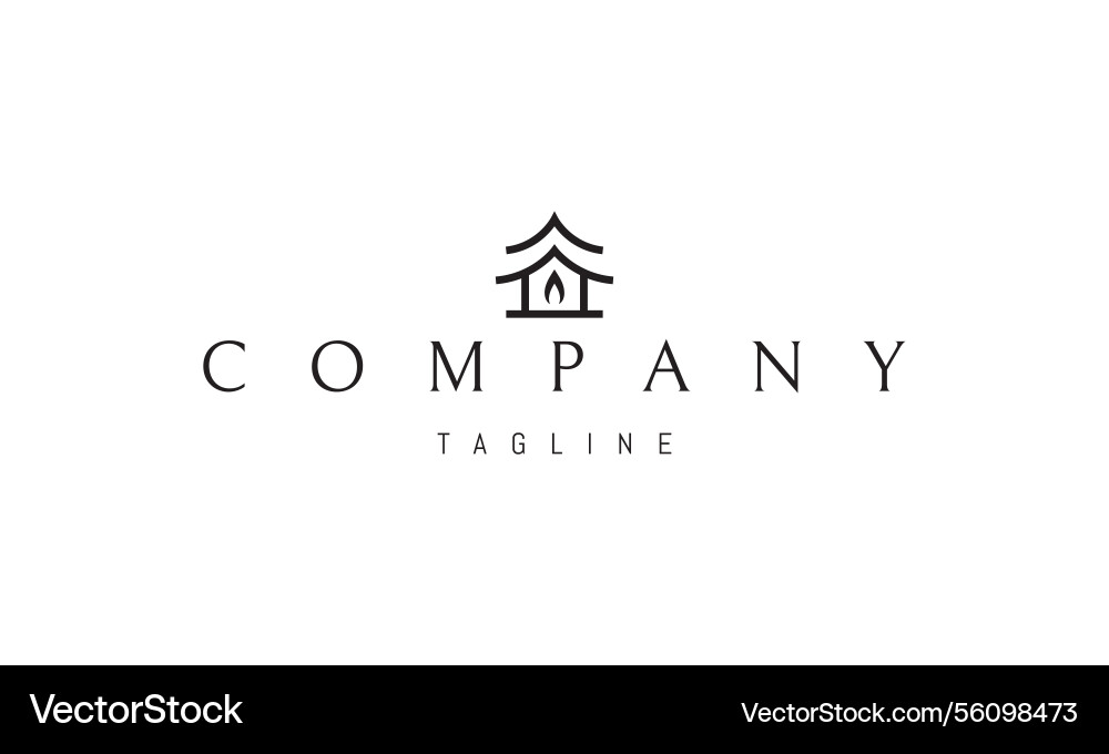 Logo with an abstract image of a lantern Vector Image