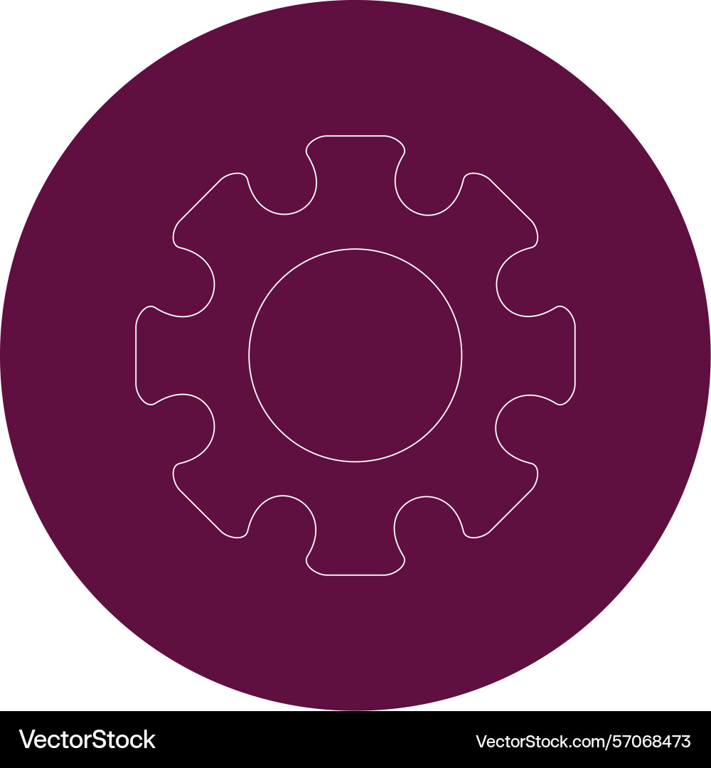 Setting line circle style icon design Vector Image