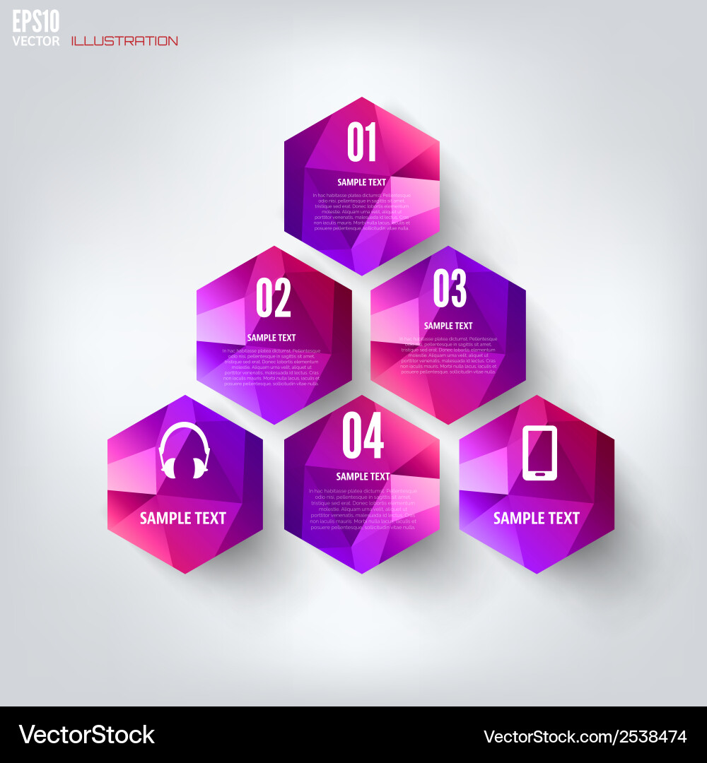 Abstract polygonal geometric background with web Vector Image