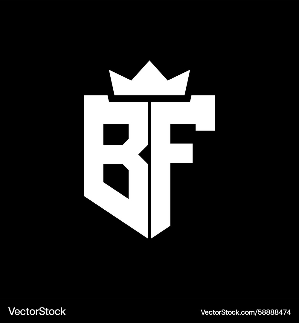 Bf image of a shield with sharp geometric style Vector Image