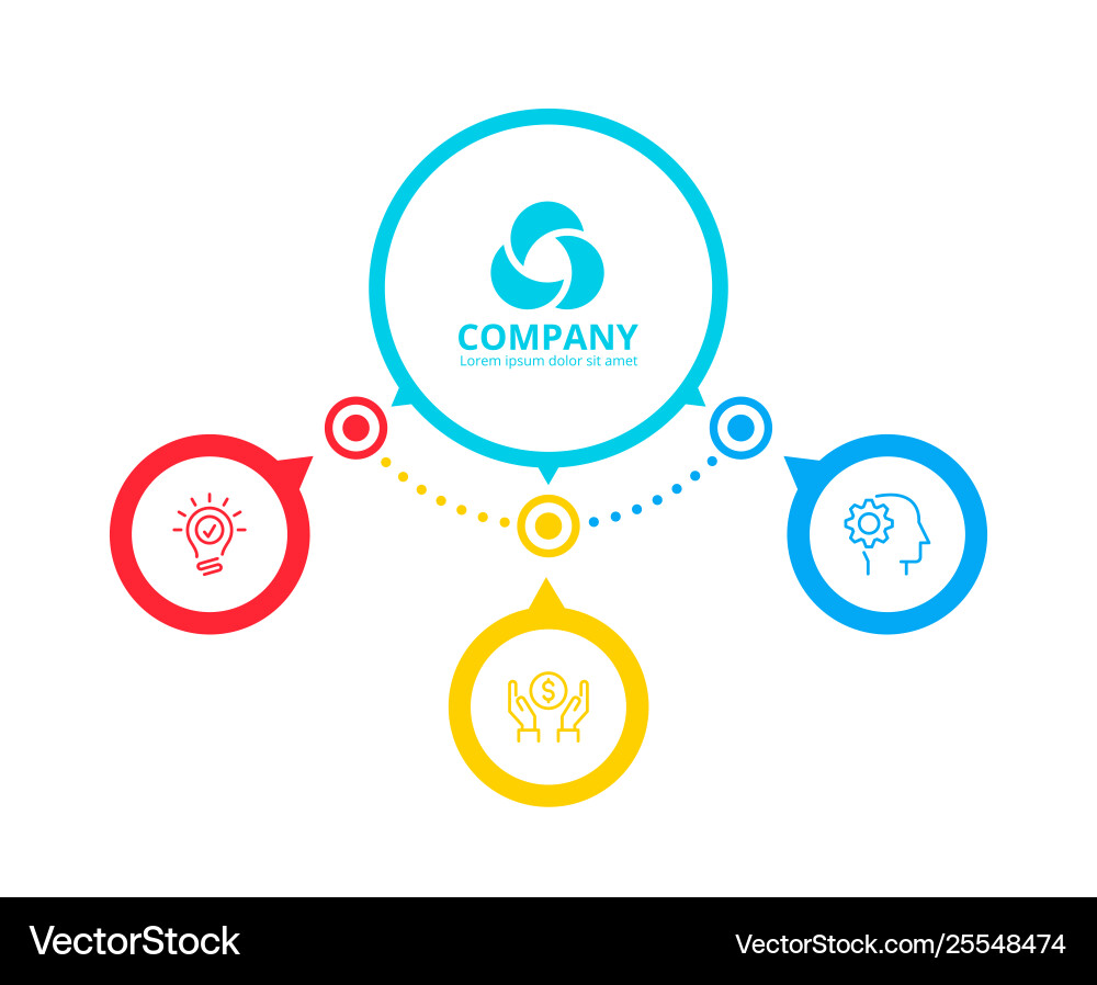 Business data visualization process chart Business data visualization process chart vector image