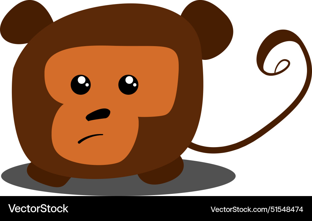 Cute monkey cartoon character Royalty Free Vector Image