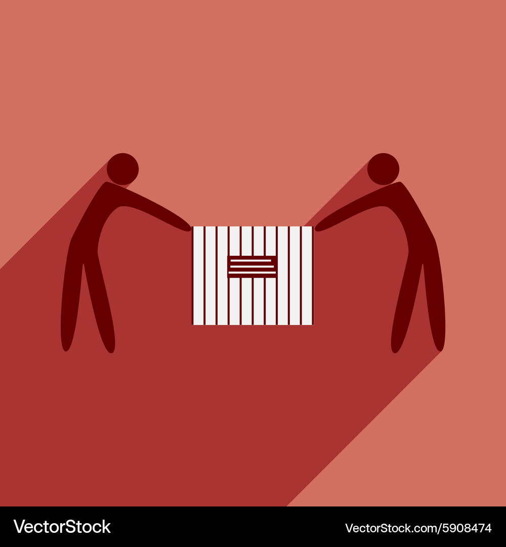 Flat with shadow icon and mobile application Vector Image
