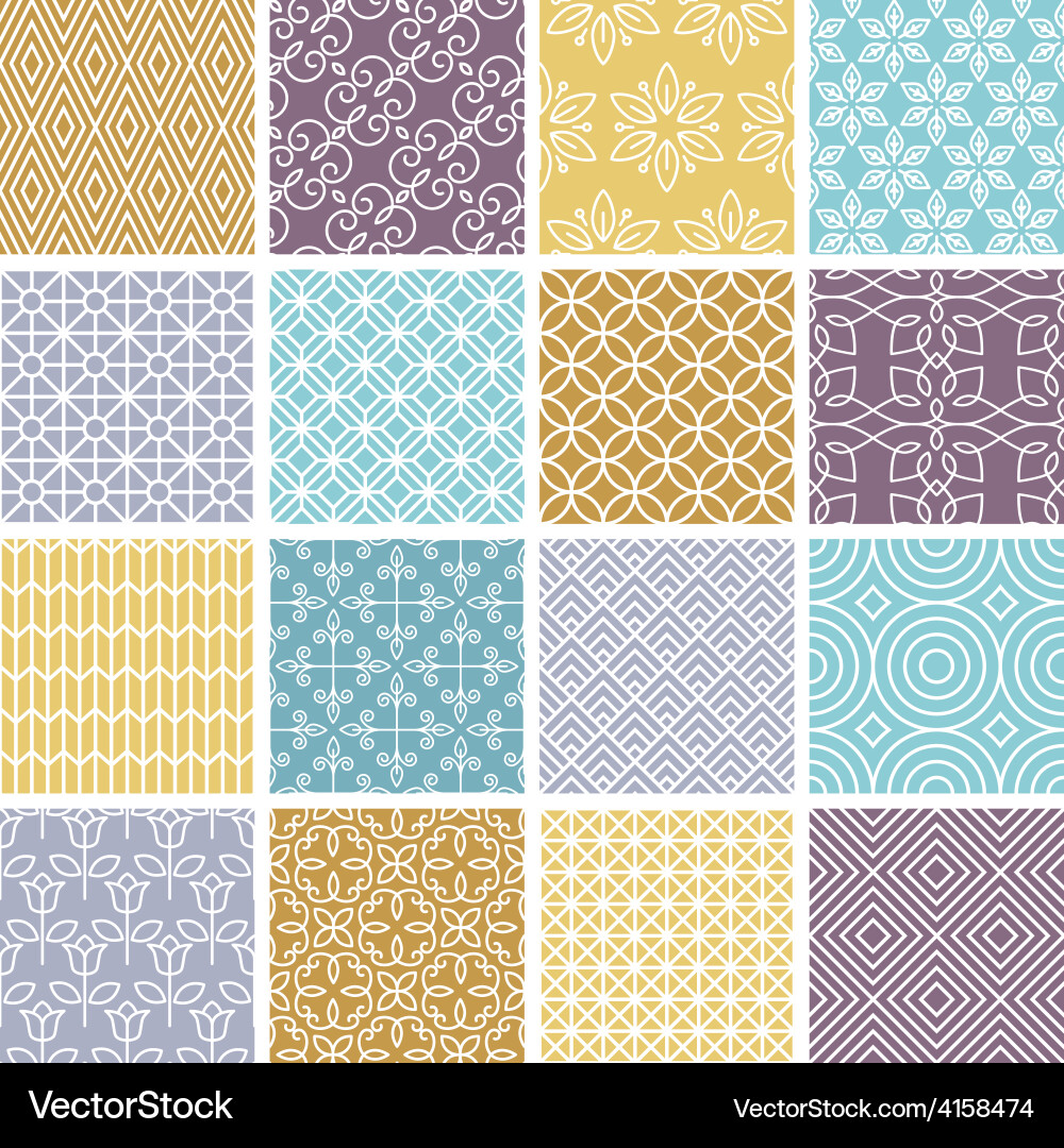 Geometric Line Patterns vector image