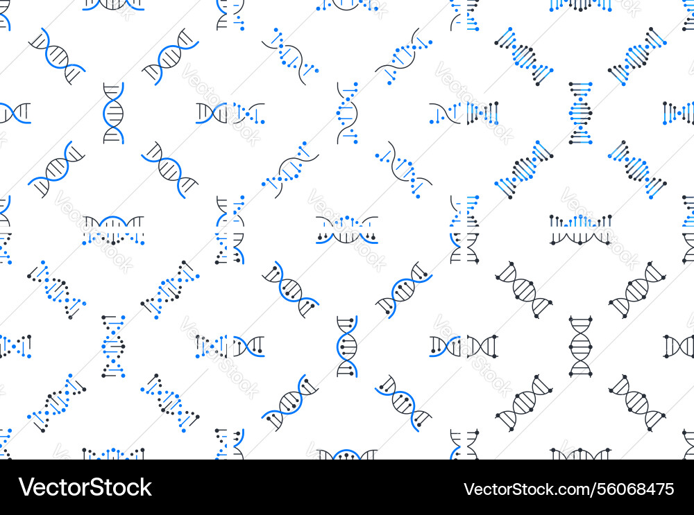 Dna double helix rotating and forming different Vector Image