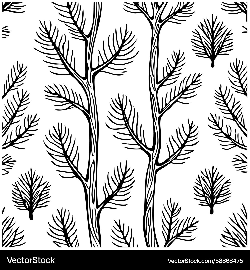 Elegant Pine Tree Pattern Vector Image