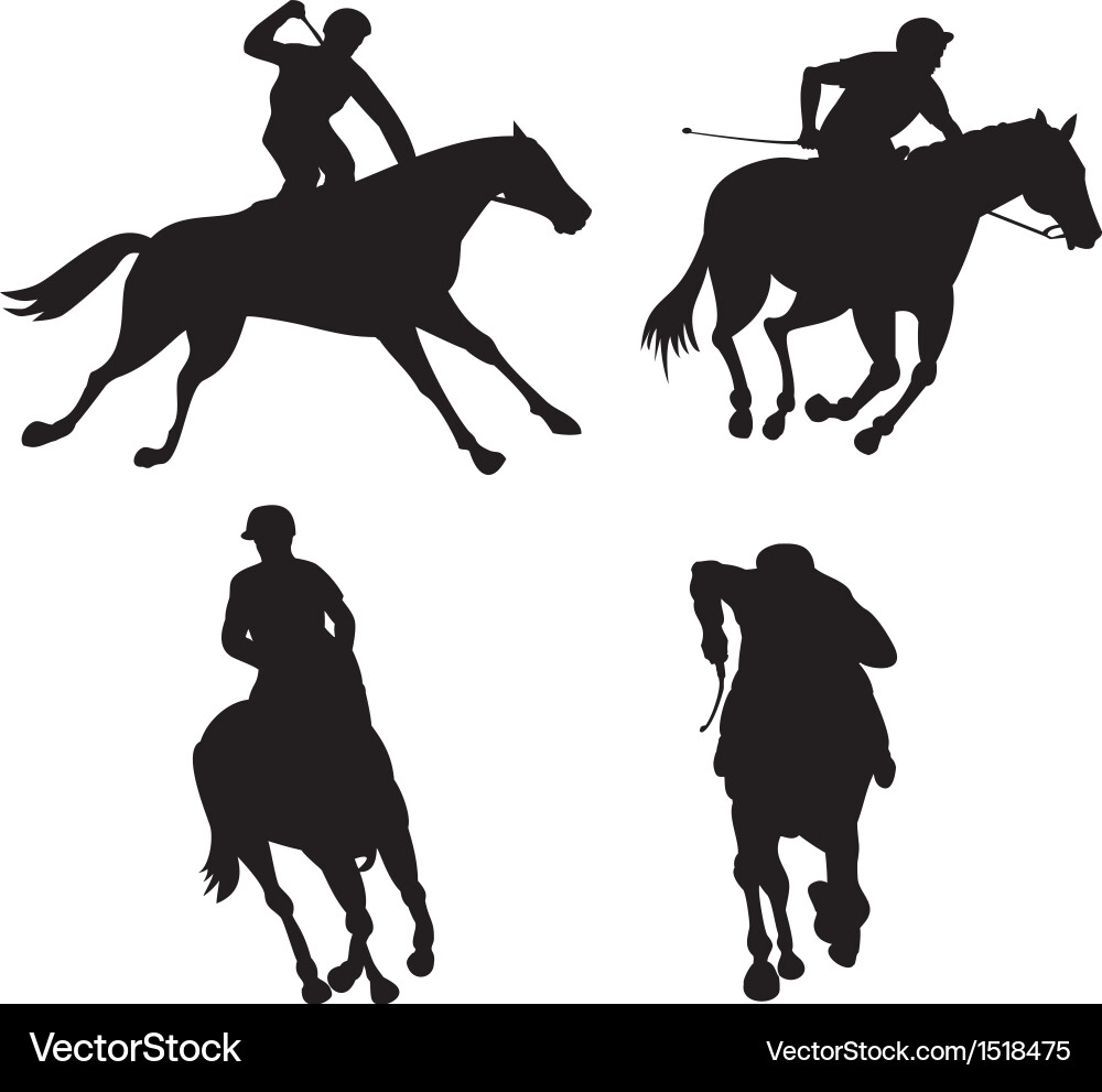 Equestrian show silhouette vector image