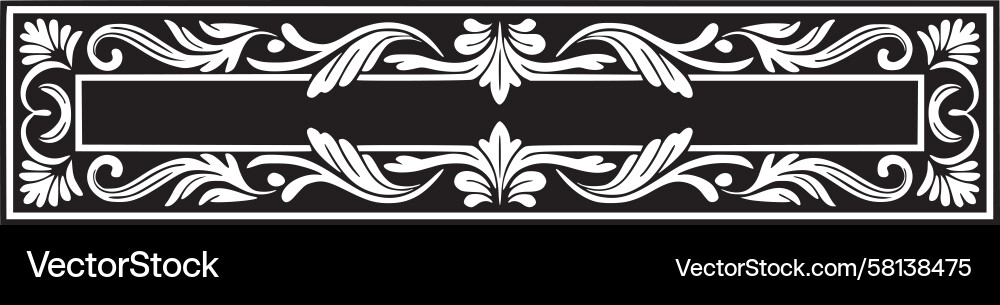 Intricate Scrollwork Border Vector Image