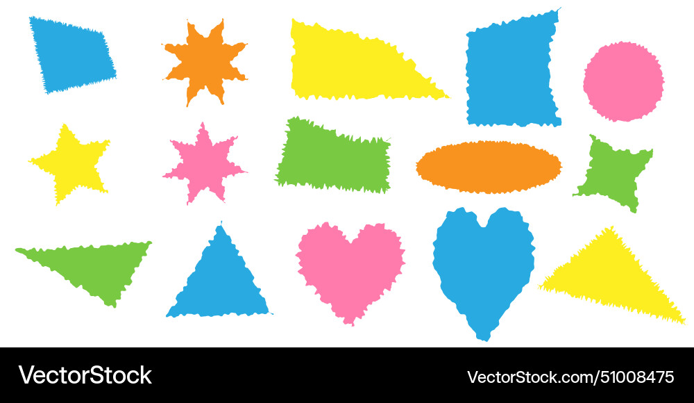 Jaggered form colored 230324 Royalty Free Vector Image