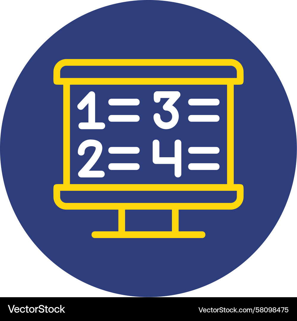 Numbered List Icon with Two Lines Vector Image