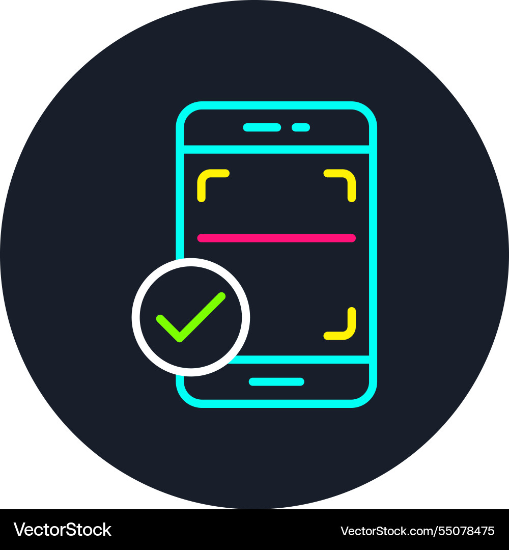 Scanning line multi color icon Vector Image