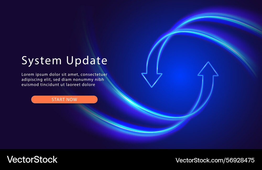 System update upgrade software version concept System update upgrade software version concept vector image