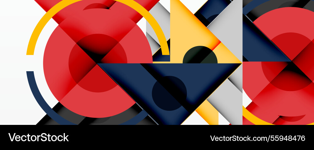Abstract geometric composition with intersecting Abstract geometric composition with intersecting vector image