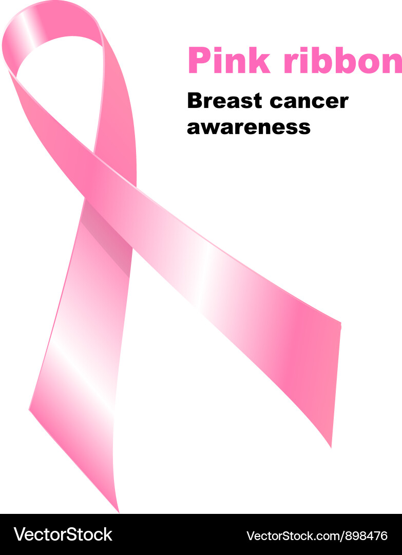 Breast Cancer Awareness Ribbon Vector Image
