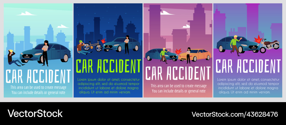 Car Accident - Road Emergency Vector Image