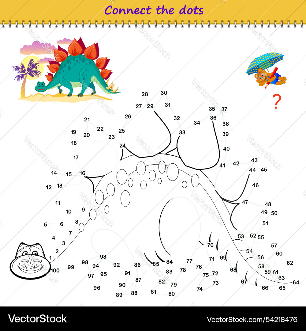 Connect the dots from 1 to 100 and draw Connect the dots from 1 to 100 and draw vector image