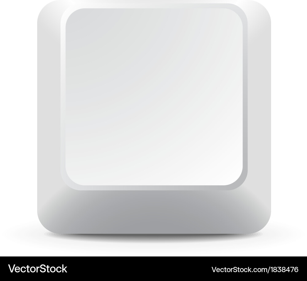 Isolated Empty Keyboard Key vector image
