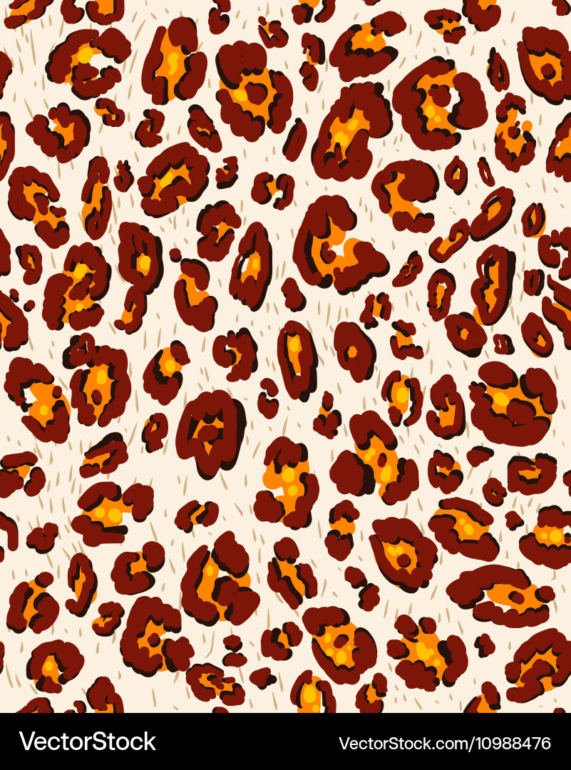 Leopard Seamless Pattern vector image
