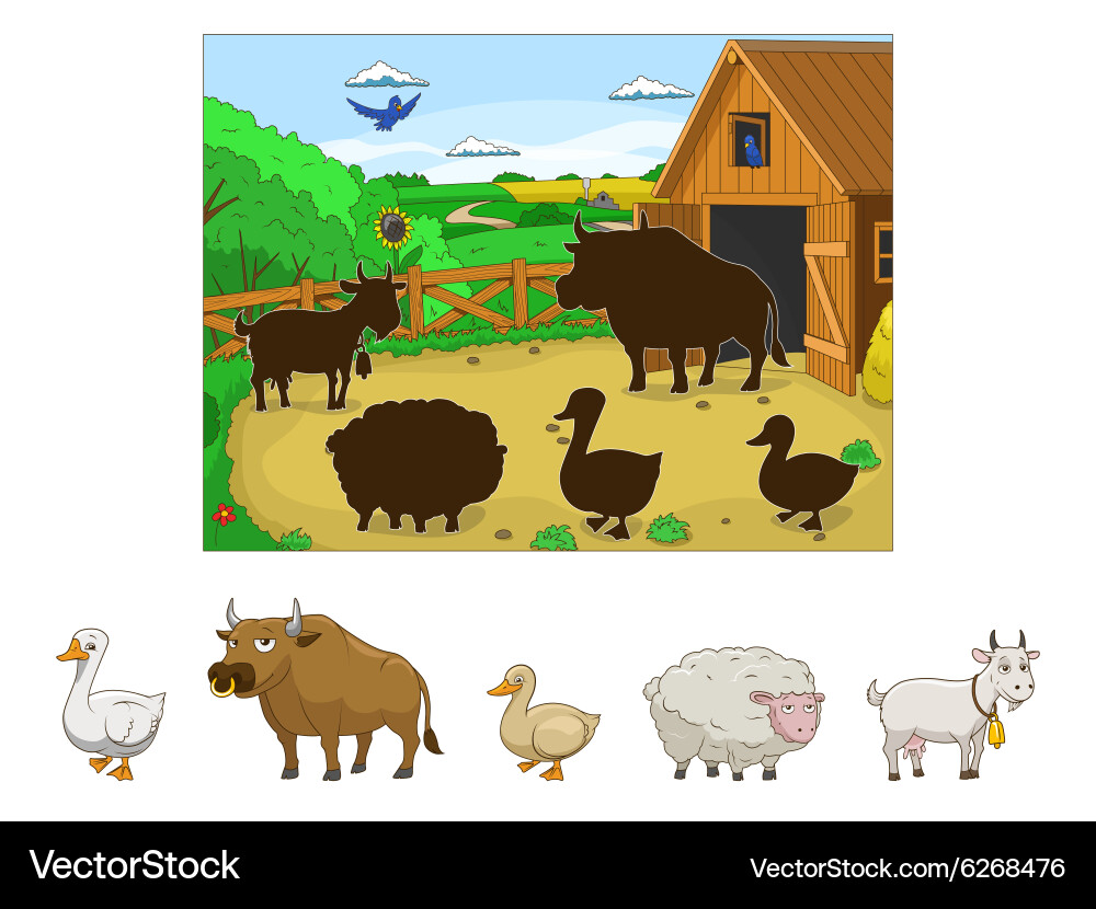 Домашние животные на ферме. Ферма с животными для детей. Eco farm with domestic animals. Domestic animals. Eco farm with domestic animals.