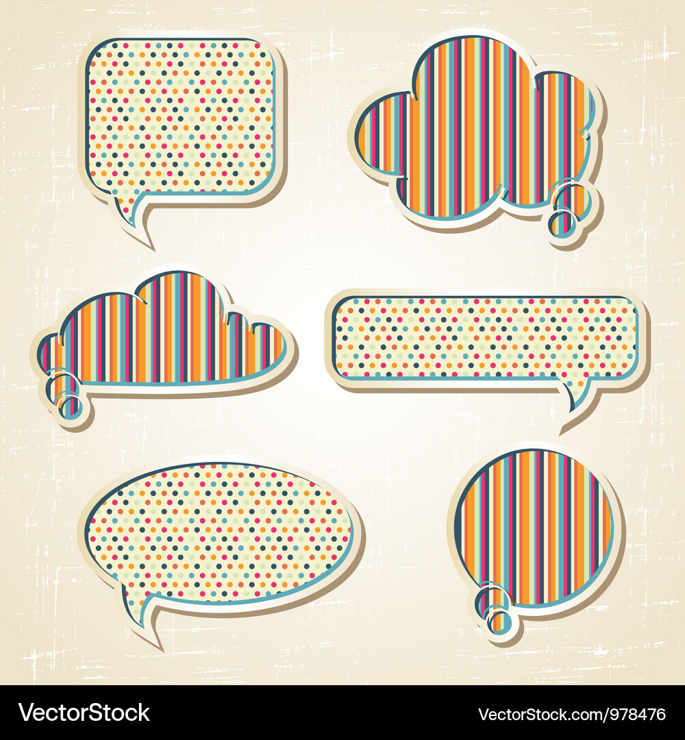 Pattern speech bubbles dialog set Vector Image