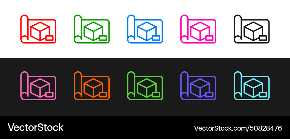 Set line graphing paper for engineering icon Set line graphing paper for engineering icon Vector Image
