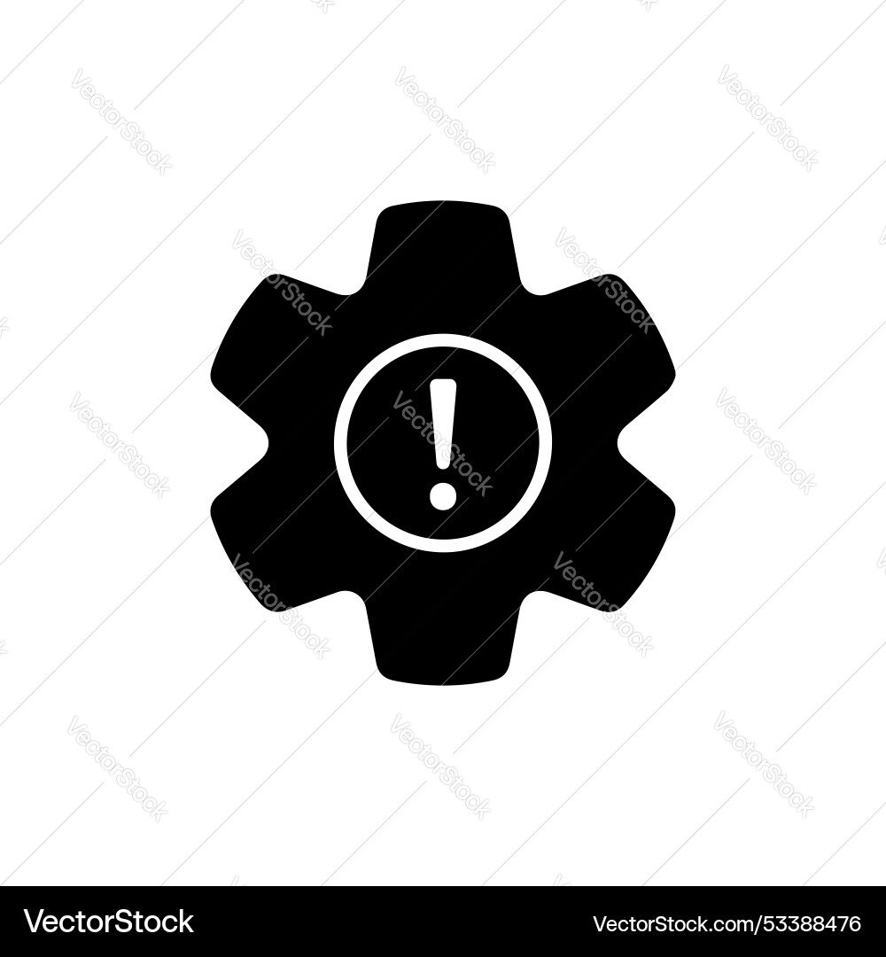 Technical warning icon set system failure error vector image