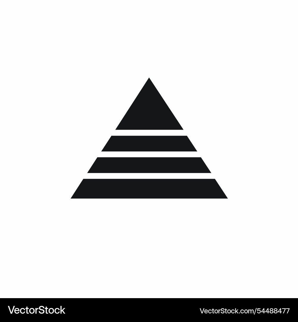 Abstract triangular icon with layered stripes Abstract triangular icon with layered stripes Vector Image