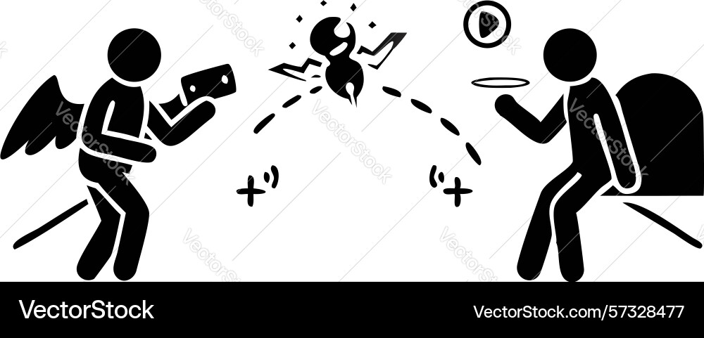 Angry man throwing object dynamic action Vector Image