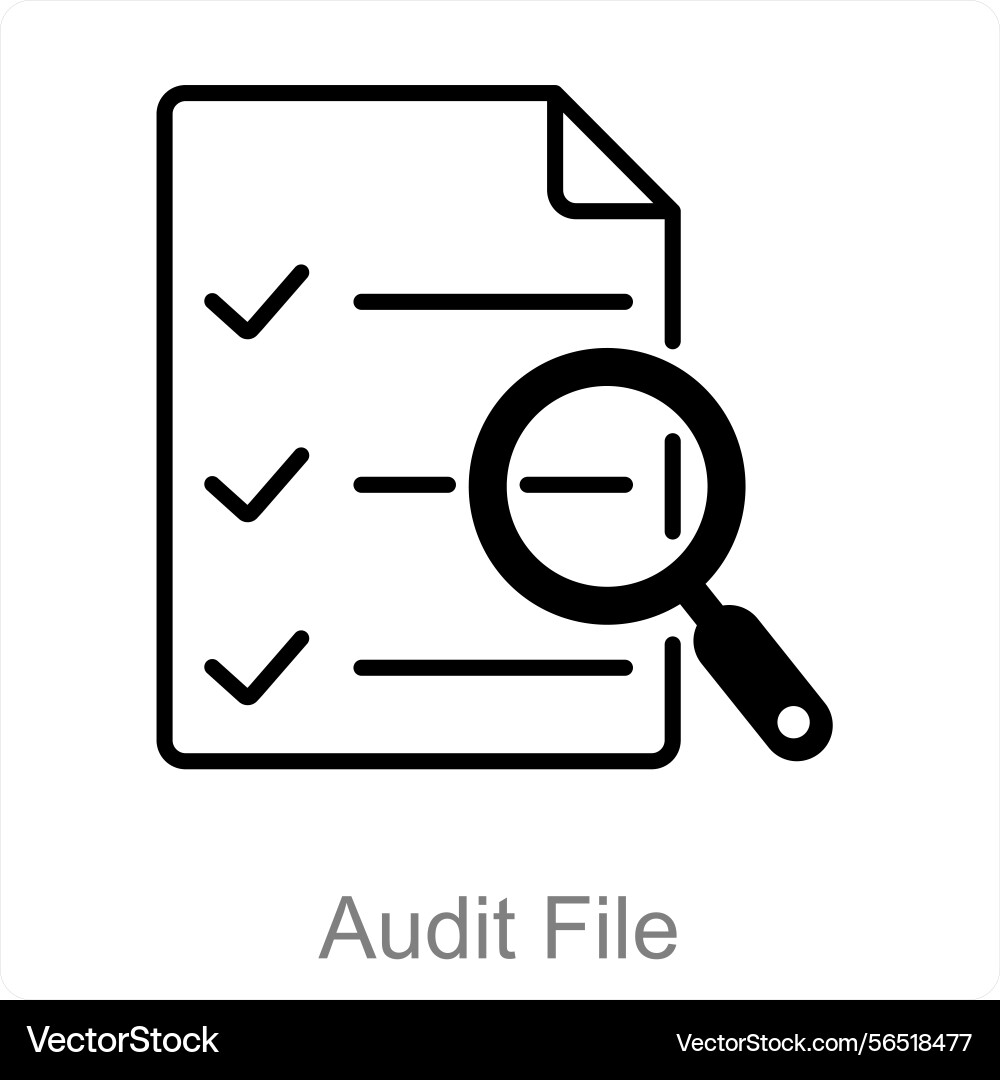 Audit file and icon concept Vector Image