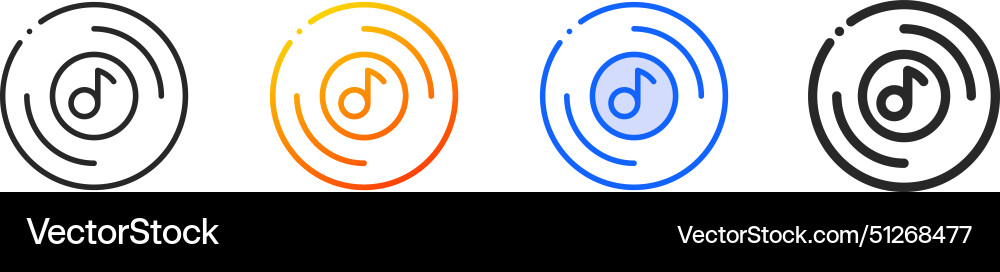 Bluray iconthin linear gradient blue stroke Vector Image