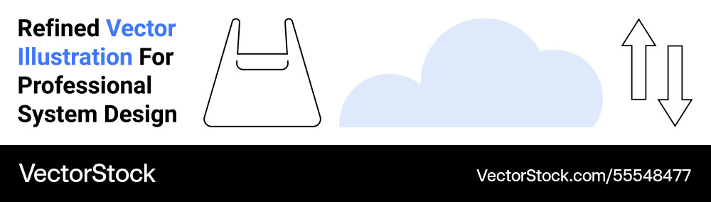 Cloudbasierte Datenübertragung mit Netzwerksymbolen Vektorbild