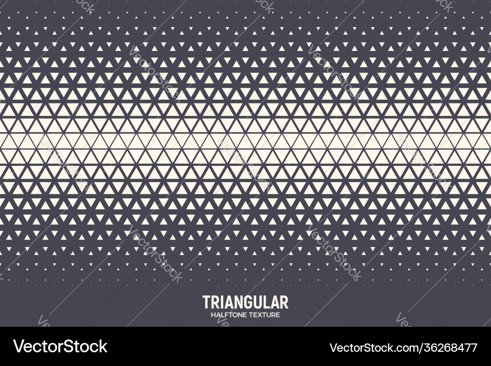 Geometric Halftone Triangle Pattern Vector Image