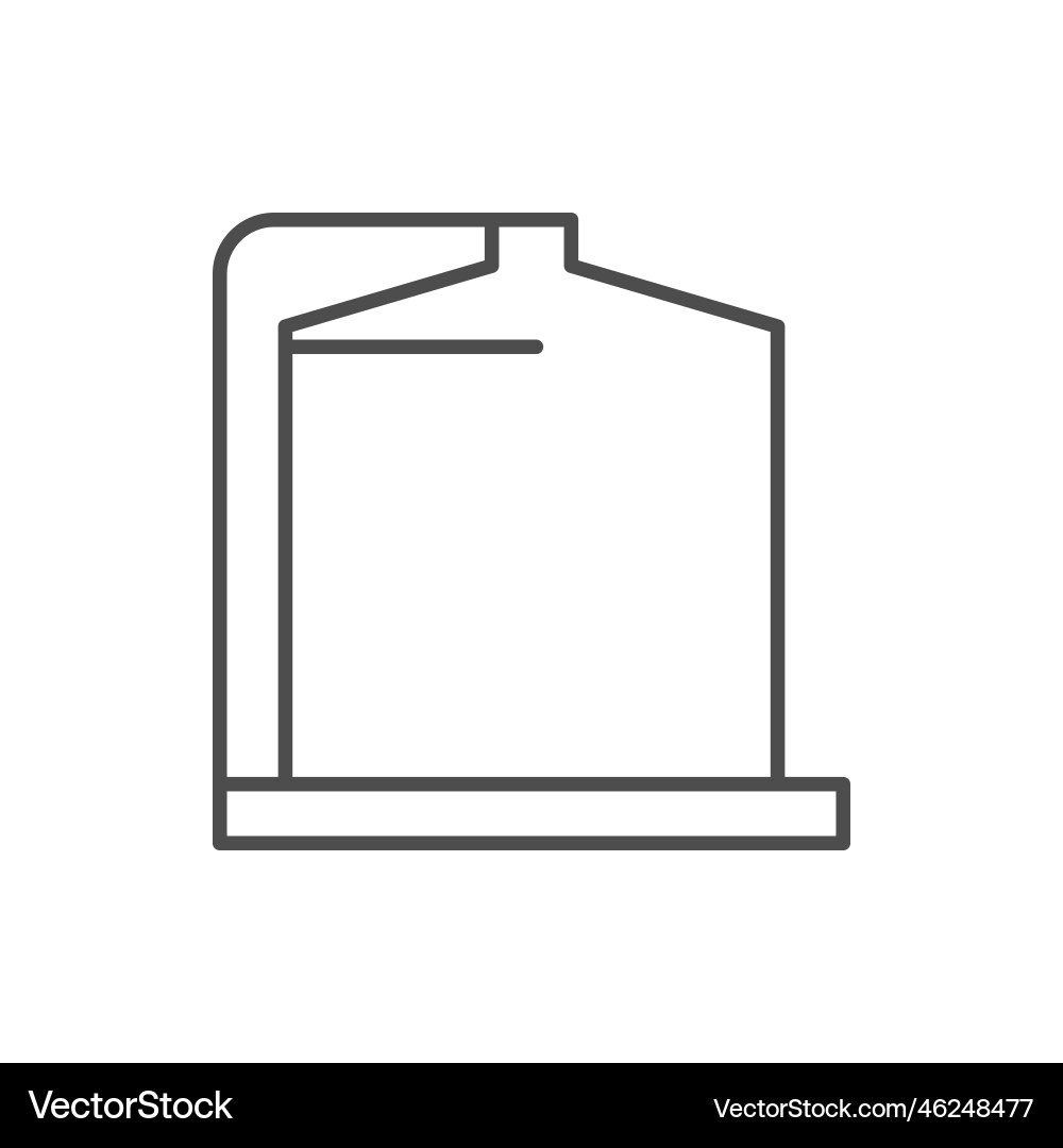 Grain bunker line outline icon vector image