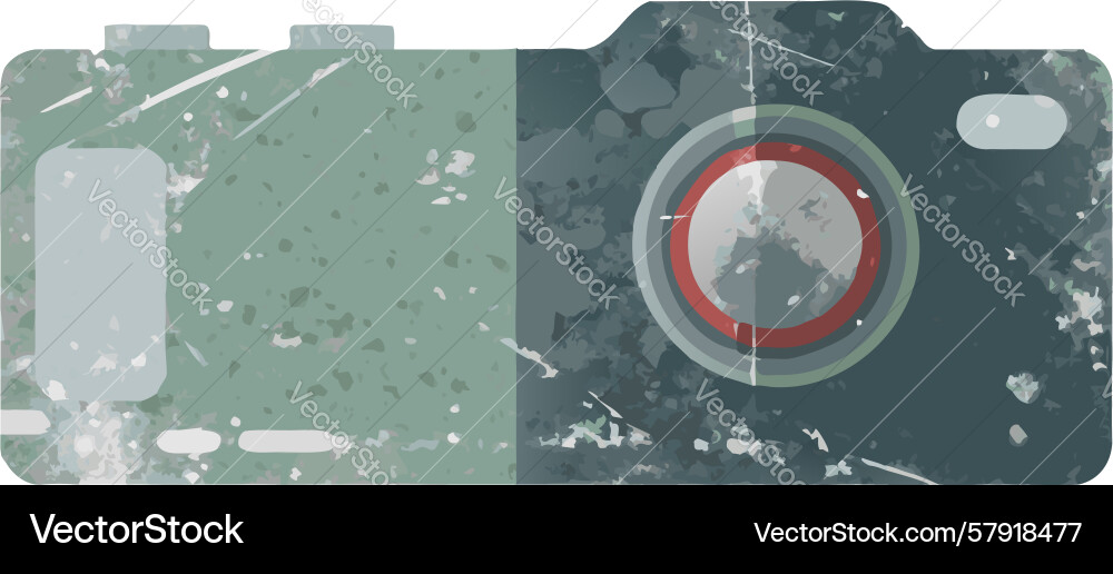 Grungy camera icon with textured surface design Vector Image