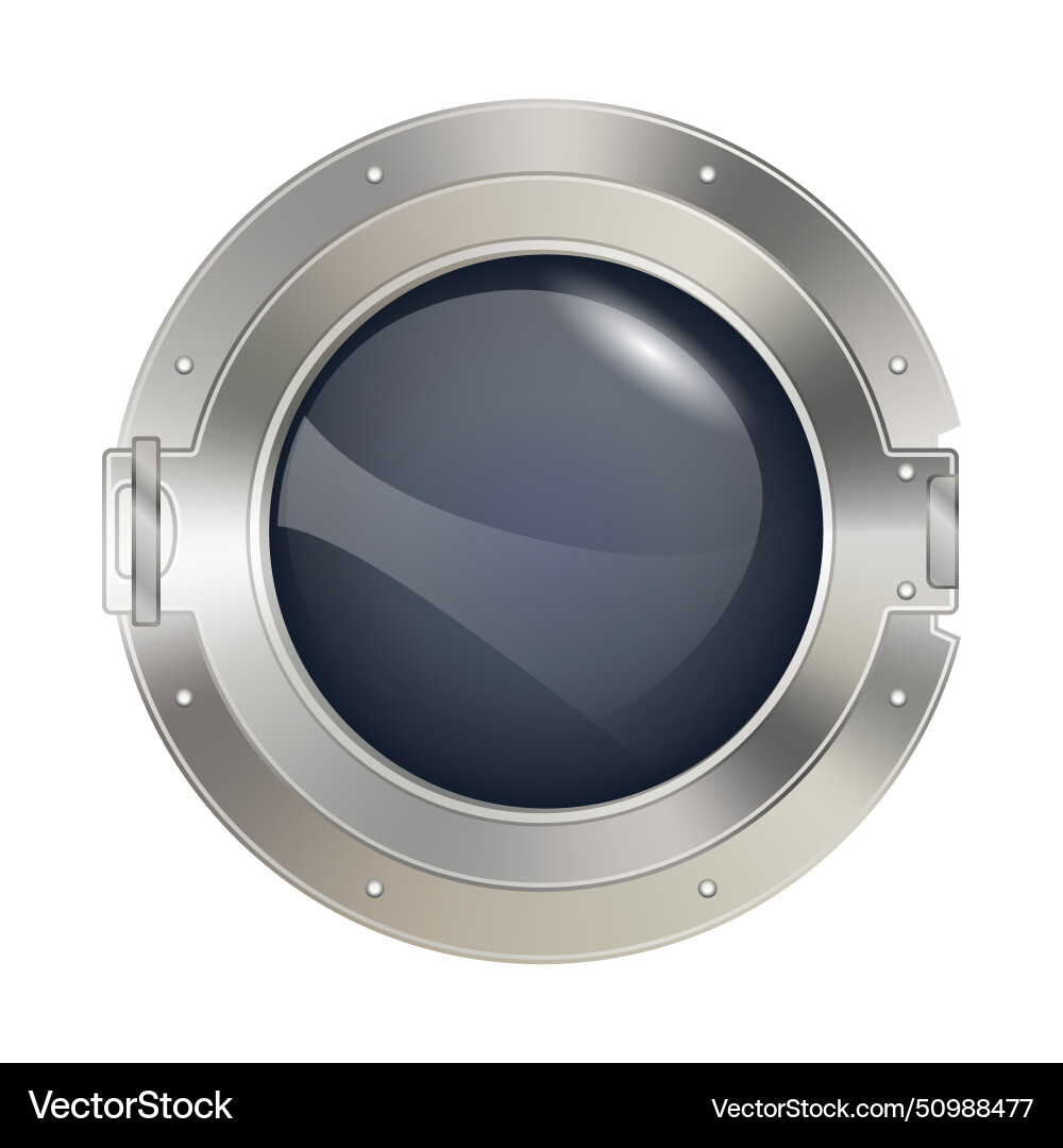 Porthole Fenster Icon sicher rund metallische Raumschiff Porthole Fenster Icon sicher rund metallische Raumschiff vektorbild