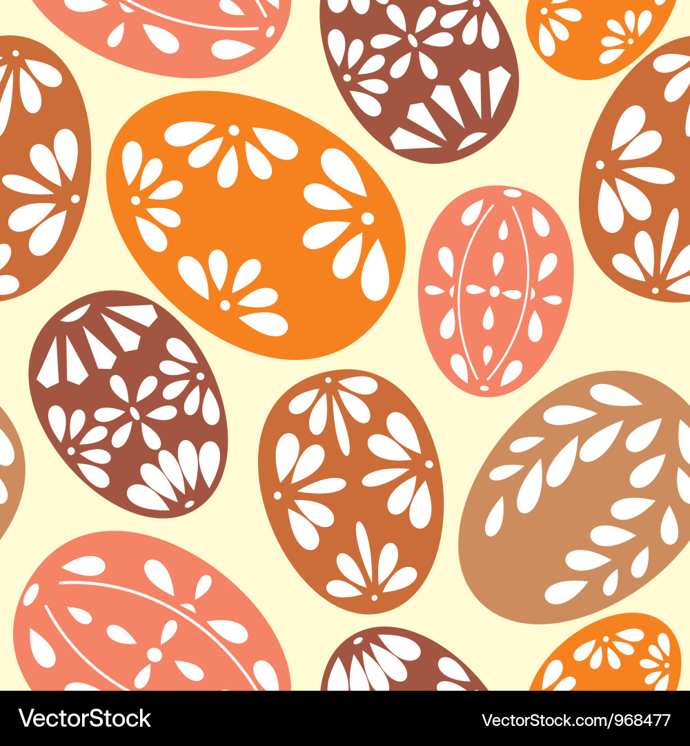 Seamless spring pattern with floral easter eggs Vector Image