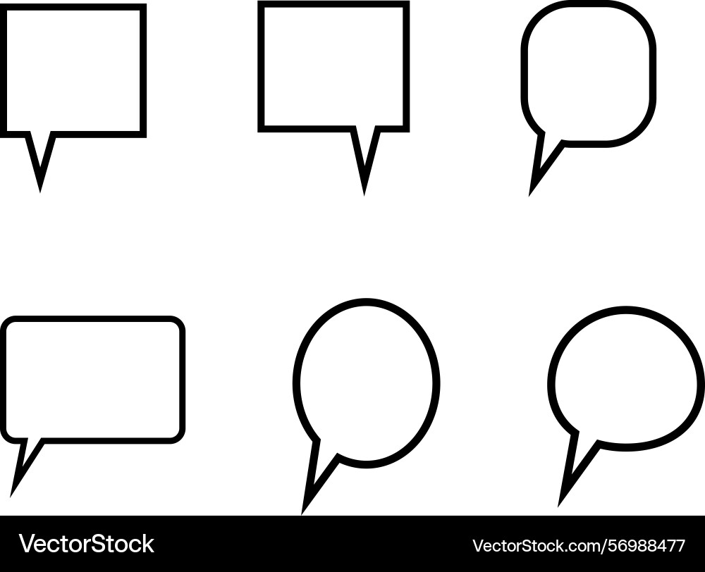 Speech bubble icon talk thought text Vector Image