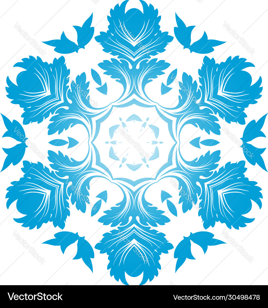 Circle snowflake Circle snowflake vector image