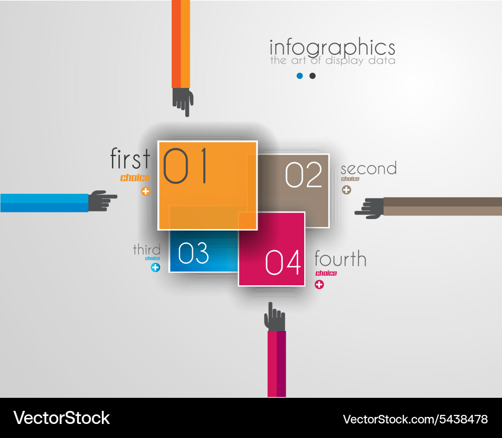 Flat ui design concepts for unique infographics Vector Image