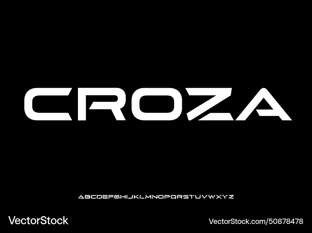 Futuristic sharp sans serif alphabet display font Futuristic sharp sans serif alphabet display font vector image