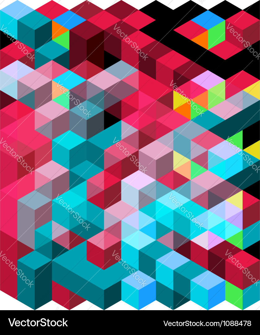 Geometric Cube Pattern vector image