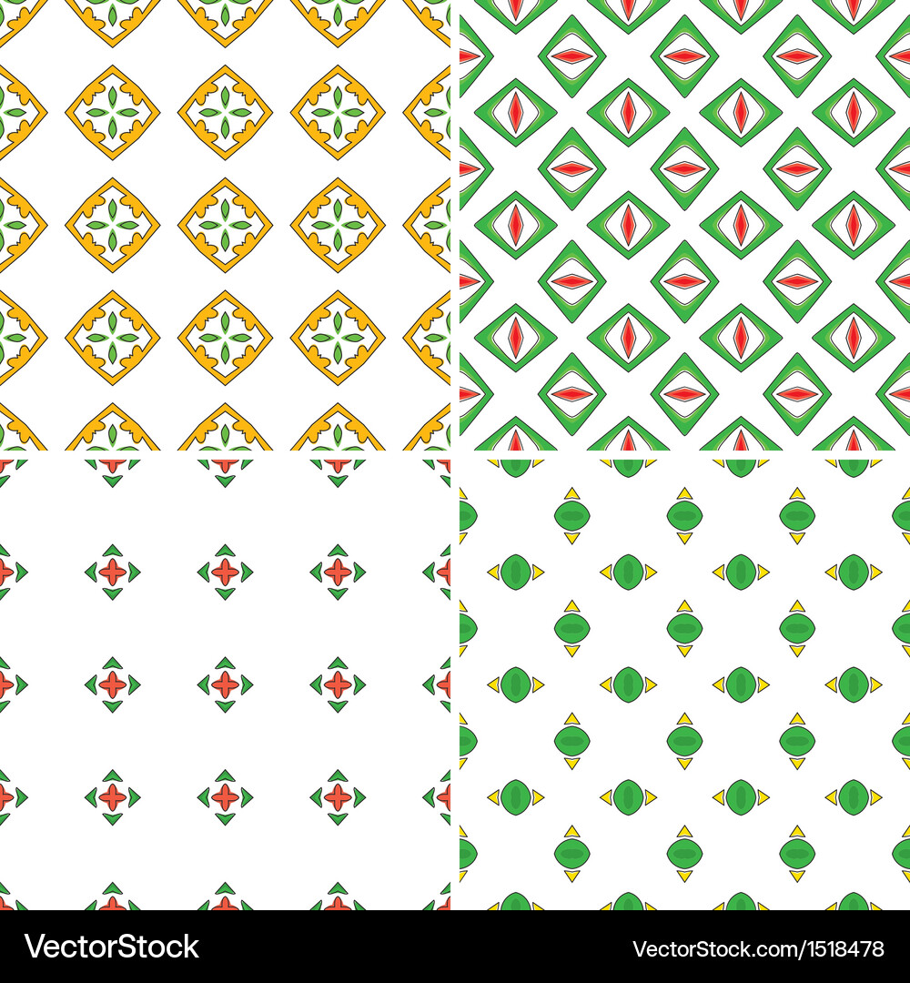Seamless pattern set Vector Image