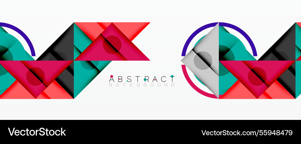 Abstract geometric composition with intersecting Abstract geometric composition with intersecting Vector Image