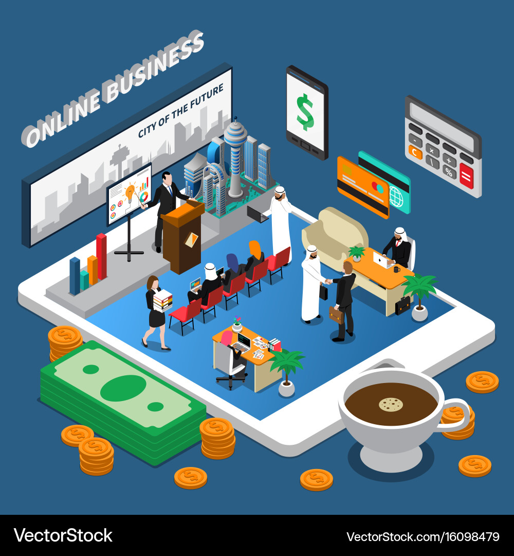 Arab Business Professionals Royalty Free Vector Image